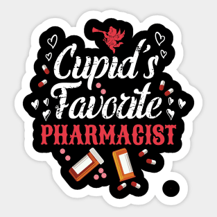 Cupid's Favorite Pharmacist Sticker